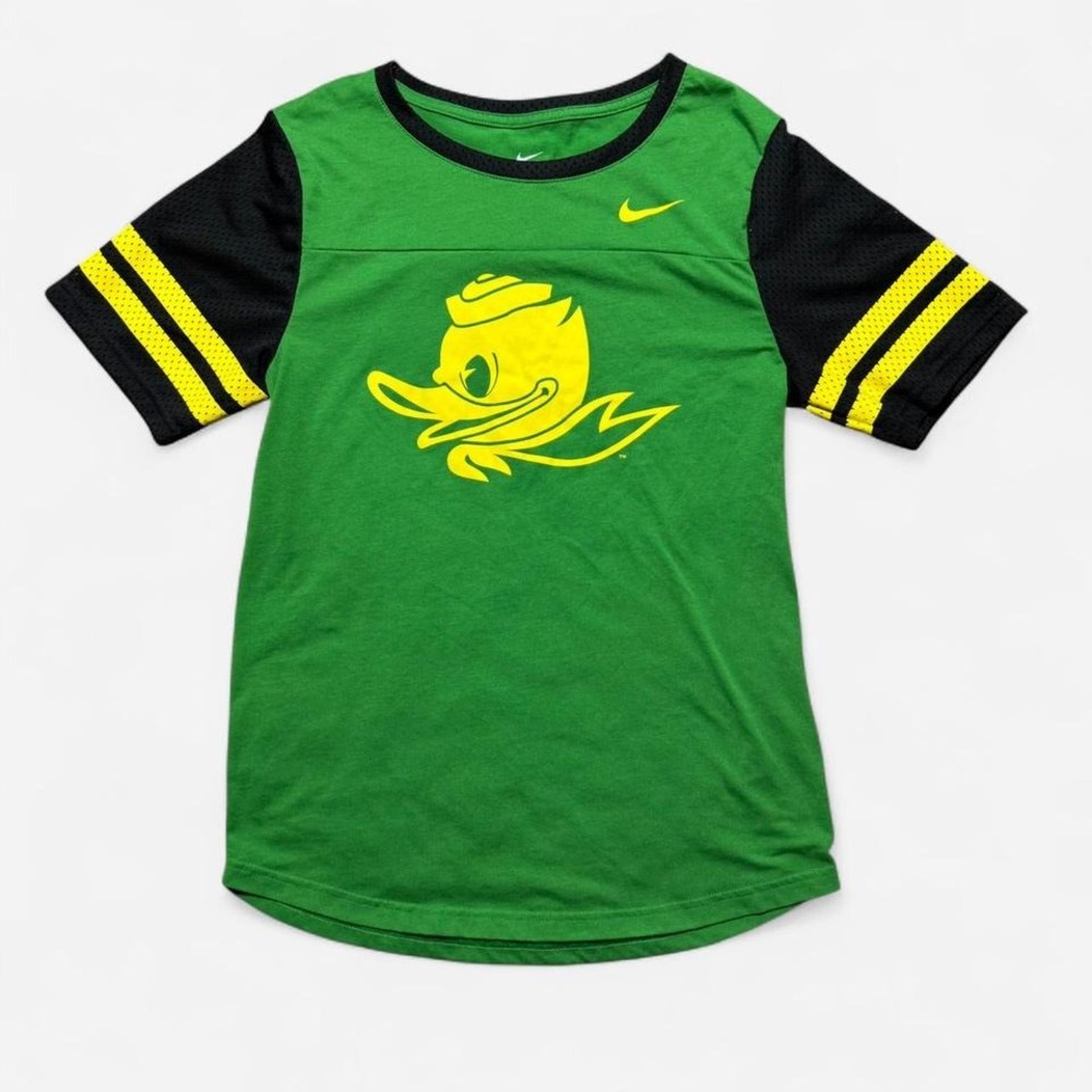 Nike Oregon Ducks Women's T-Shirt. Mesh Sleeves and Collar.